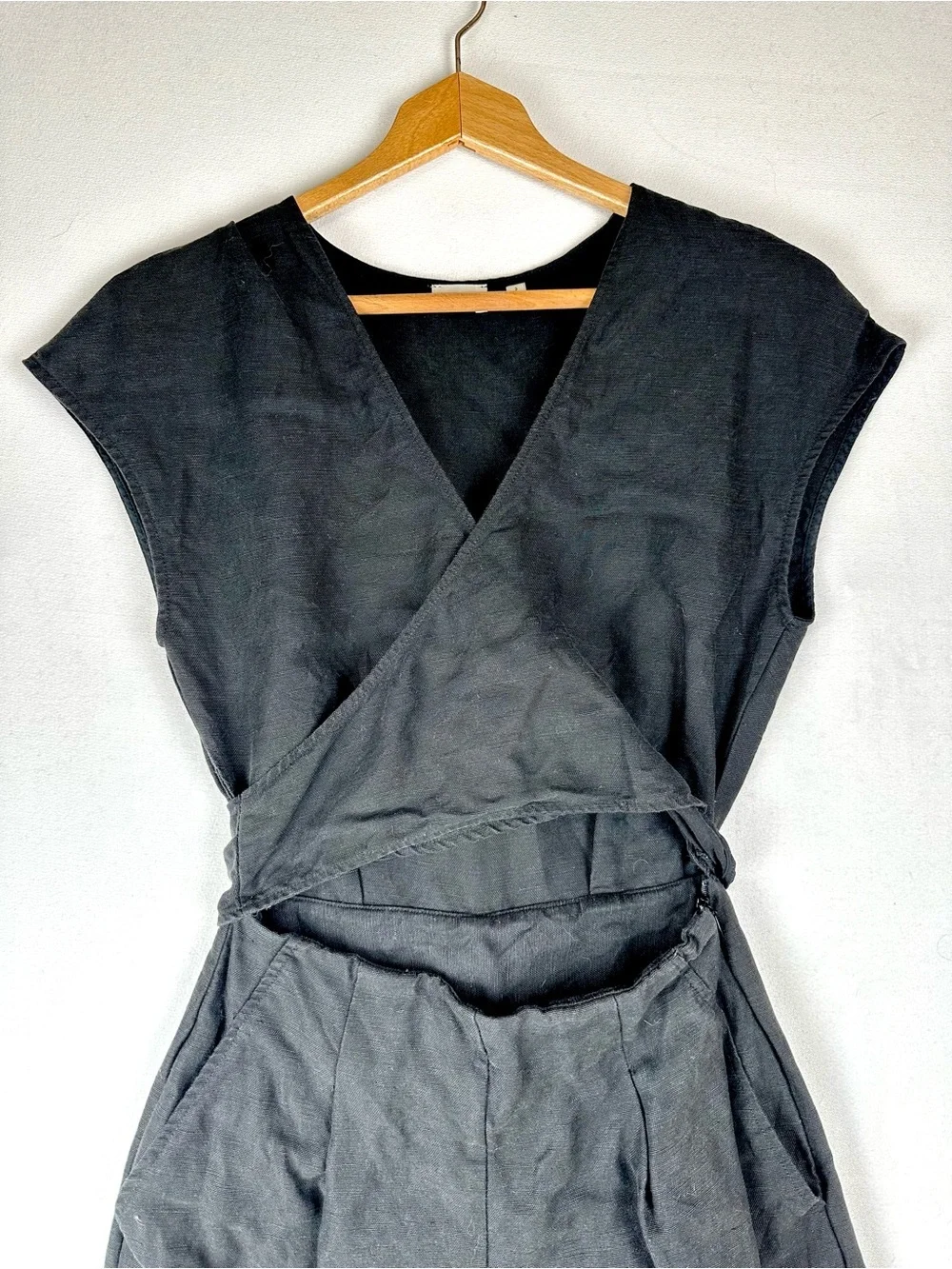 Wilfred Brax Wrap Front‎ Cutout Jumpsuit Linen Blend Wide leg